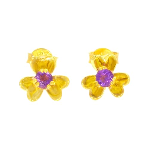 Boucles d'oreilles Artipol EF23 en argent rhodié et pierre naturelle