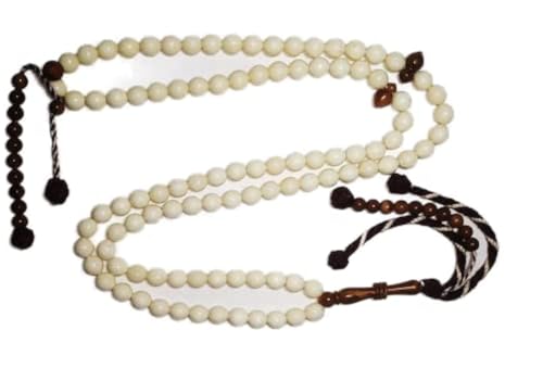 سبحة عظم جمل و كوك طبيعى 100 حبه، للجنسين