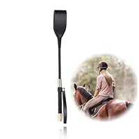 Pferdepeitsche Mit PU-Leder,Leder-Sprungschläger, 1 Reitpeitsche aus schwarzem Leder mit rutschfestem Griff, Reitpeitsche mit Gelgriff, Reitzubehör, Trainingsreitpeitsche, Party-Rollenspielzubehör