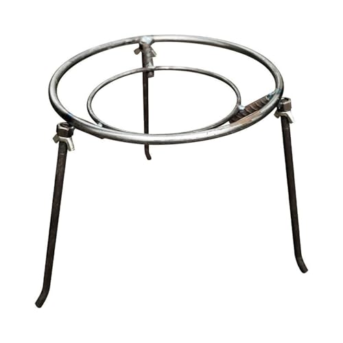 Trípode de hoguera, soporte triangular para rejilla – Marco plegable portátil de triángulo para horno para supervivencia, viaje, camping, senderismo, fogata y cocina