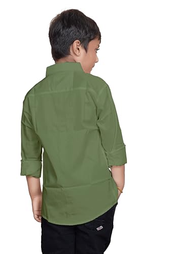 Image of Sky Pearl Boys Spread Collar Casual Full Sleeve Shirt