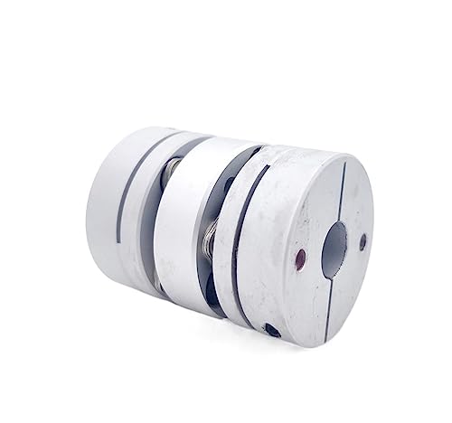 Rigid Coupling,Stainless Steel Rigid Coupling 1pcs D20L30 Aluminum Alloy Double Diaphragm Coupling Elastic Connector Ball Screw Step Motor Encoder Computer(6.35x8)
