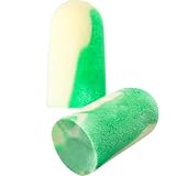 BioSoft Mega Bullet Bio-Based Foam Ear Plugs Bulk 500-Pair, NRR 32 / SNR 38, Green/White, Uncorded (BSF-1B)