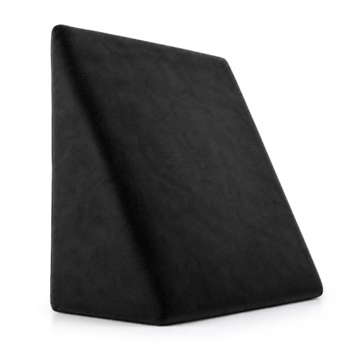 Image of Memory Foam Orthopedic Wedge Pillow for Back, Neck, Leg Support, Pregnancy, GERD, Acid Reflux, Snoring & Post-Surgery Relief - Soft Washable Velvet Cover - Black (46 x 52 x 46 CM)