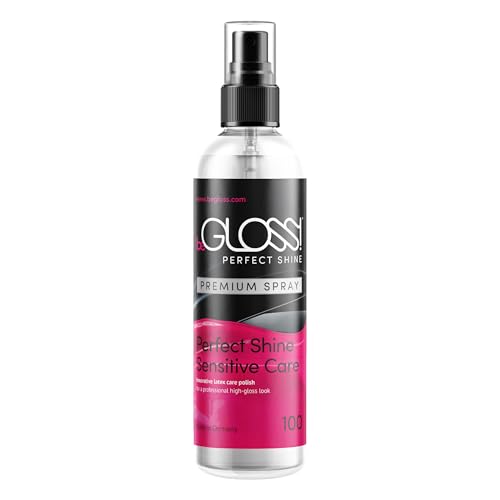 begloss brillo perfecto Premium Spray 100 ml – látex polaco – la última de alto brillo brillo – el lubricante para el Polaco & cuidado de goma y látex prendas de vestir.