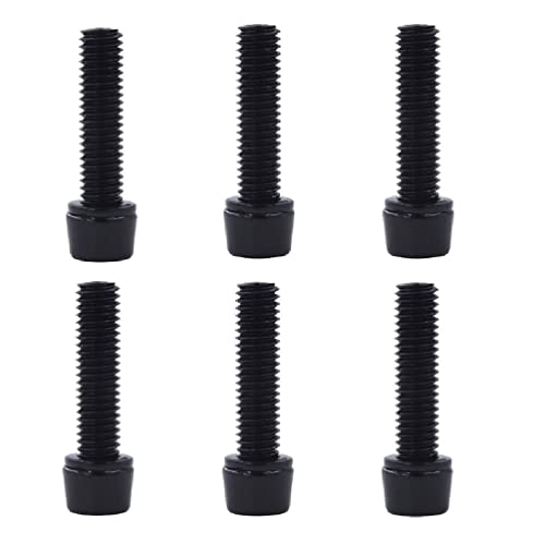 6Pcs M5/6x20mm Bike Allen-Hex Tapered Stainless Bolts Screws with Washer for Road Bike Stem Bicycle-Handlebar Screws Bike Stem Parts