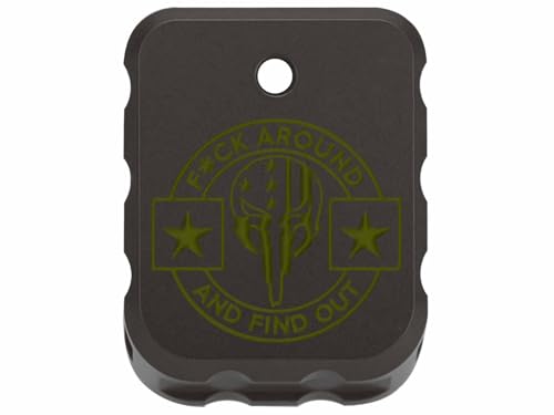 NDZ Performance Brass Magazine Base Plate for Canik TP9 – Armor Black Cerakote Finish – Laser Engraved – Fits TP9SF, TP9SFX, TP9 Elite SC – ODG Fill – FAFO NDZ Skull Flag