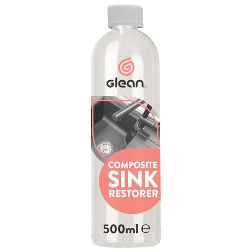 GLEAN Ripristina lavello composito | 500 ml | Ripristina i lavandini in granito e quarzo composito sbiadito e scolorito | Adatto a tutte le superfici | Formula atossica per alimenti | Uso settimanale