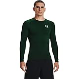 Under Armour Men's Armour HeatGear Compression Long-Sleeve T-Shirt , Forest Green (301)/White, Large