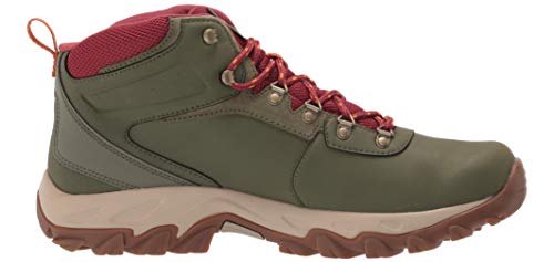 Columbia mens Newton Ridge Plus Ii Waterproof hiking boots, Hiker Green/Marsala Red, 16 US