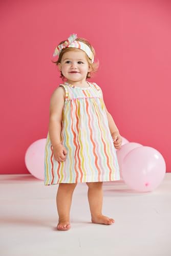 Mud Pie Baby Girls Children's Rainbow Dress and Headband4