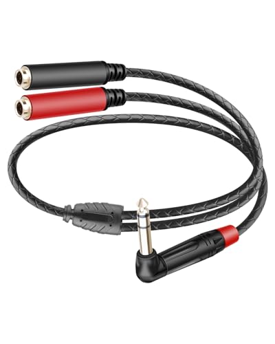 Cable divisor estéreo TRS 1/4 pulg a doble 1/4 pulg 50 cm miniatura 1