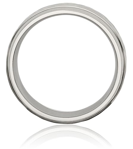 IceCarats Titanium Hammered 8mm Edge Wedding Band Ring3