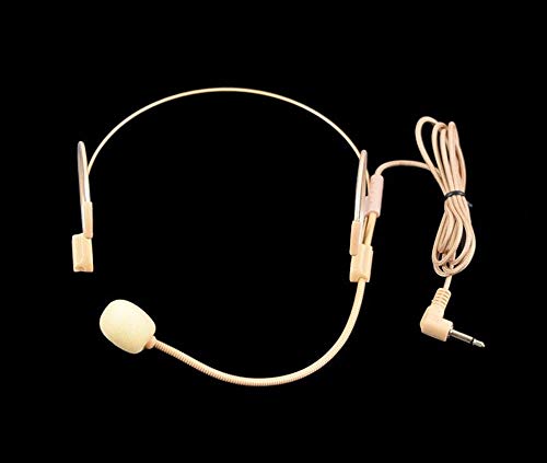 ヘッドセットマイク コンデンサーマイク ヘッドセットマイク スピーカータイプ 3.5 mm無線タイプ 拡声器用 講義・説明会・屋外イベントでの拡声器用 (2つカラー) (肌色)