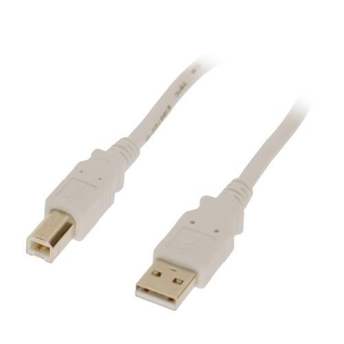 USBGear 3ft. White USB 2.0 Device Extension Cable A-Male to B-Male