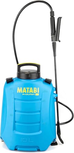 Matabi Pulverizador Eléctrico - 10L - Sulfatadora Eléctrica a Batería - Ideal para Huerto y Jardín - Mochila para Fumigar Compacta - Sin Bombeo Manual - Evolution 10LT - Hecho en España
