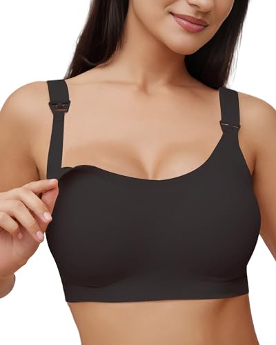 Image of As Fairy Nursing Bras for Breastfeeding Natural Shape Maternity Bra Seamless Jelly Strip Support Comfort Pregnancy Bra