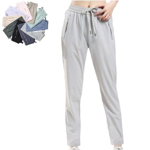 Unisex Ultra Stretch Quick Drying Pants,Drawstring Waisted Casual Pants,Comfy Breathable Fit Active Trousers with Pockets