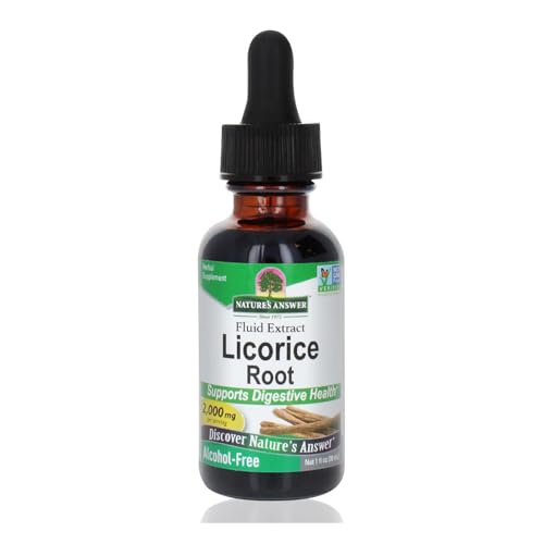 Natures Answer Licorice Root | Herbal Supplement | Supports Digestive Health | Non-GMO & Kosher | Alcohol-Free Gluten-Free & Vegan 1oz
