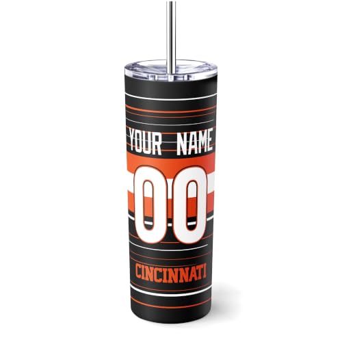 Image of Cincinnati Tumbler 20oz Travel Mug Custom Name and Number Gifts