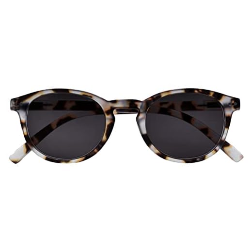 Opulize Zen Gafas de Lectura Solares Montura Redonda Marrón Carey Claro Pequeño y Ligero Bisagras con Muelle Resistente a los Arañazos Lentes Oscuros Unisex S24-1T +3.05