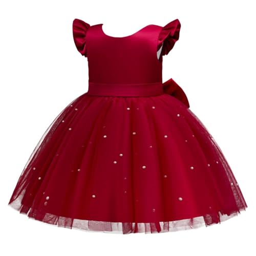 Dressy Daisy Baby Toddler Little Girls' Special Occasion Dress Wedding Pageant Flower Girl Birthday Party Gown with Pearl3