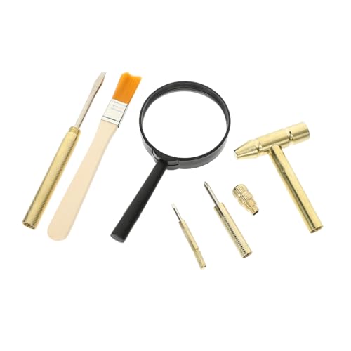 VOSAREA 1 Set Dig Tool Set Complete Archaeological Excavation Kit with Hammer Brush and Chisel for Realistic Play Birthday Present for Young Explorers