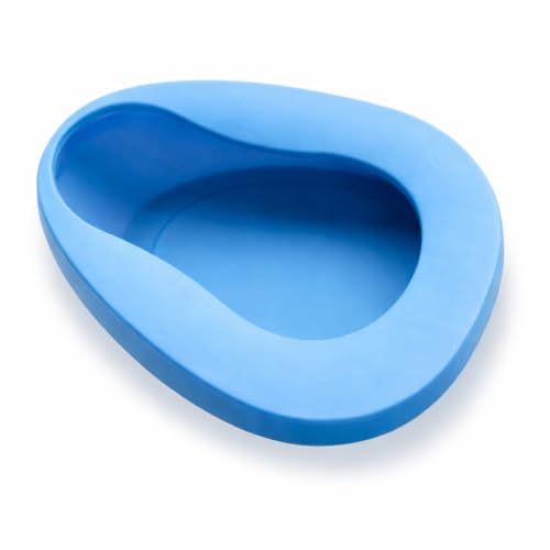 Heavy Duty PP Bedpan for Men & Women Firm Thick Stable Bed Urinal for Elderly Disabled & Bedridden Patients (36.5x28x10.6cm)