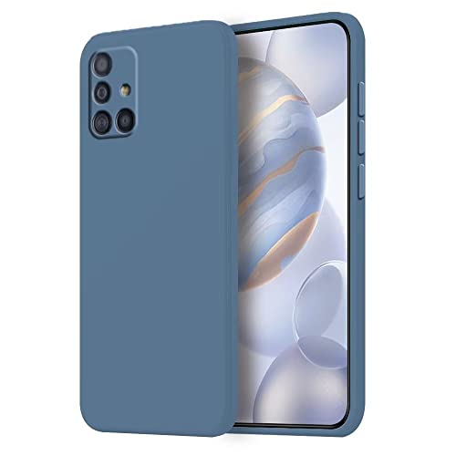 HONLEN Funda Compatible para Samsung Galaxy A51 4G Case, (6.5' Inches) Líquida TPU Silicona Cover con Anti-Rasguño, Cáscara Suave Cubierta Lavanda Gris