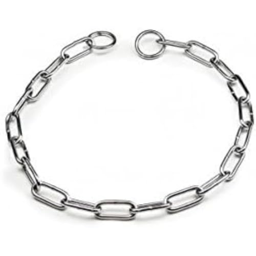 PET'S MARKET Collare Strangolo Salvapelo Cromato per Cani Taglia Grande Media Piccola Ferro Cromato Robusto Resistente alla Corrosione per Addestramento Allenamento Superficie Liscia (60 cm)