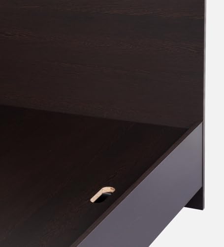 Image of Mintwud Pepperfry Engineered Wood Seto King Size Bed | Wooden Bedroom Furniture Without Storage | Durable, Sturdy Frame, Modern, Minimalist Design and Easy Maintenance (Wenge Finish)
