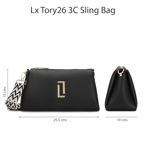 Image of Lavie Luxe Women's Tory26 3-Compartment Crossbody Sling Bag | Ladies Purse Handbag | Gift for Women