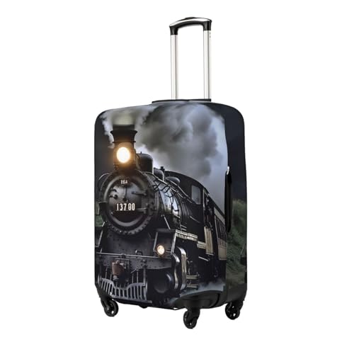 Travel Luggage Cover Anti-Scratch Suitcase Cover Protector Elastic Thicken Luggage Protector Washable Baggage Covers Steam Train Suitcase Sleeve Fit 18-32 Inch Luggage X-Large2