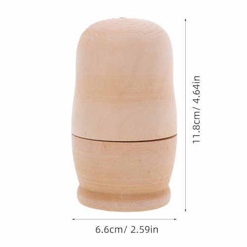 ibasenice Unbemalte Russische Nesting Dolls 4 Sets DIY 5 Matroschka Nesting Dolls Personalisieren Erstellen Sie Ihr eigenes Holzpuppenset Khaki