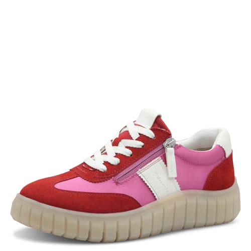 Tamaris Comfort Damen Sneaker flach mit Chunky-Sohle Low Top, Mehrfarbig...