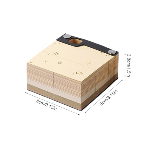 Notas adhesivas 3D con grabado clásico para un bloc multiusos de escritorio 2