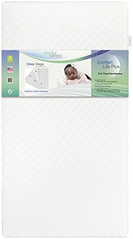 Evolur Comfort Lite Plus Fiber Crib & Toddler Mattress, Greenguard Gold Certified
