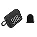 JBL Go 3 - for Portable Use - Speaker with Bluetooth - Built in Battery Waterproof and Dustproof - Includes Storage Pouch (Black)