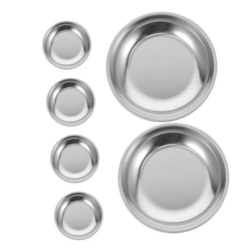 Zerodeko 6pcs Stainless Steel Tea Bag Holder Tray Elegant Coasters for Tea Bags Strainers Accessories Resistant Plate for Home Office Use