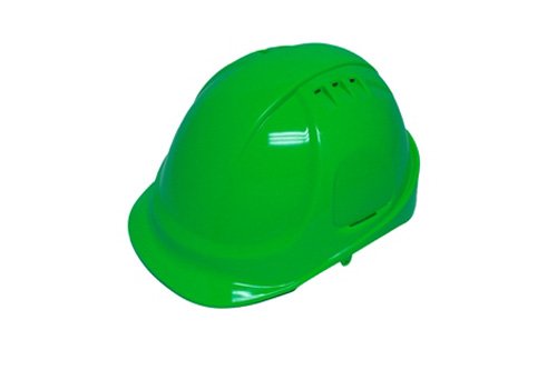 Liberty Glove & Safety 1426R/HG DuraShell HDPE Vented Hard Hat with 6 Point Ratchet Suspension, Hi-Vis Green (Pack of 6)