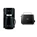 Rowenta CT3808 Filter- Kaffeemaschine Adagio Milano|Mit Kunststoff-Thermokanne|8-12 Tassen|Automatische Abschaltung|Schwarz & Philips HD2581/90 Toaster, Brötchenaufsatz, 8 Bräunungsstufen, schwarz