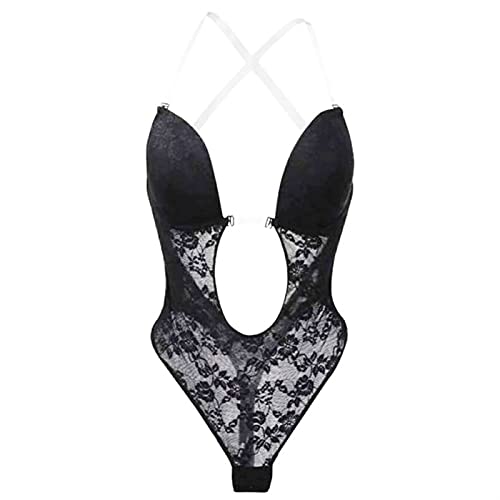 Body de mariage en dentelle fine avec soutien-gorge push up intégré haut de gamme
