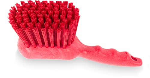 Image of SPARTA 40541EC05 Plastic Scrub Brush, Utility Brush, Kitchen Brush With Hanging Hole For Cleaning, 8 Inches, Red - (Pack of 1)