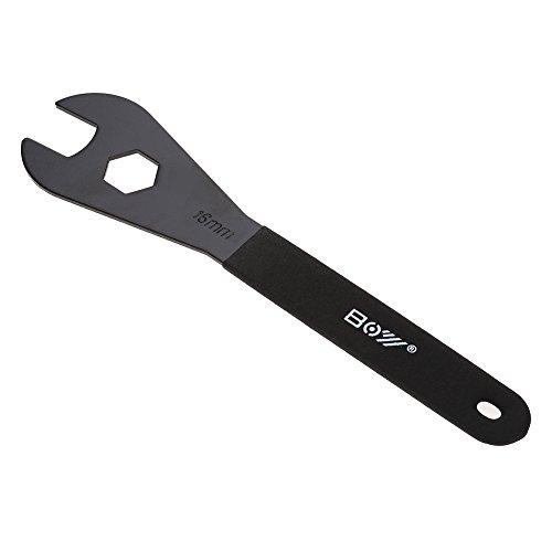 Tbest Cone Spanner 15/16/17/18mm Cone Wrench Tool Single Open Ended Spanner Bicycle Repair Wrench Durable Multi-Function Carbon Steel Bicycle Cone Wrench Spanner BikeRepair Tool(16mm)