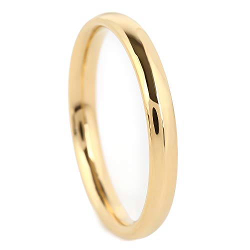 エスコート サージカルステンレス 316L 各種カラー シンプル 細身 リング サイズ (ゴールド, 10)