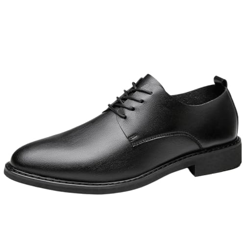 Formal Shoes Dress Oxford for Men Leather Cap Toe Design Fashion Lace Up Outdoor Non Slip Office Business
