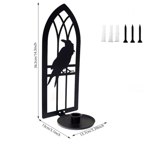 Candelabros de pared Jackdaw de hierro para iluminar tu salón con elegancia oscura 5