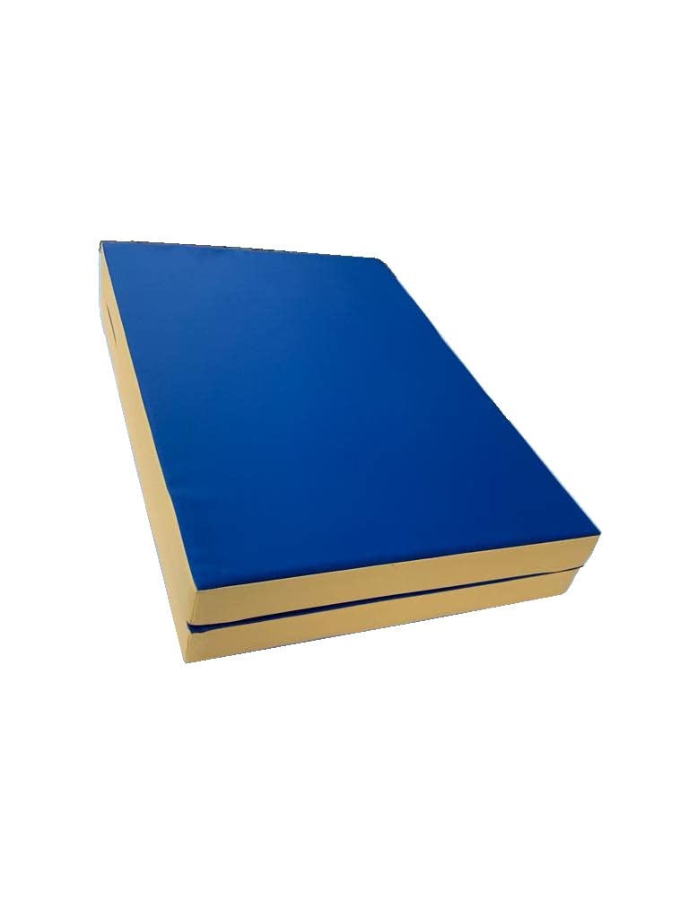 NiroSport Gymnastics Mat, 200 x 70 x 8 cm, Yellow/Blue, RG 25, Foldable, Soft Floor Mat, Gymnastics Mat, Fitness Mat, Sports Mat, Training Mat, Floor Mat, Protective Mat, Exercise Mat, Foldable, Guest