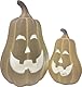 khevga LED Kürbis Herbstdekoration Halloween 2er Set in weiß 17 & 11 cm groß