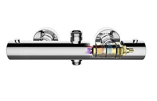 Oxen 150994 Thermostatic Round Shower Column, Silver - Image 4